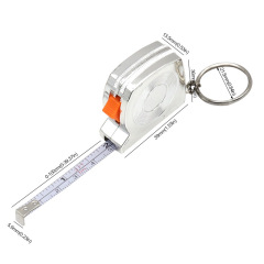 Promotion Customized Mini Tape Measure Keychain Portable 1M Tape Measure Advertising Gift with Custom logo