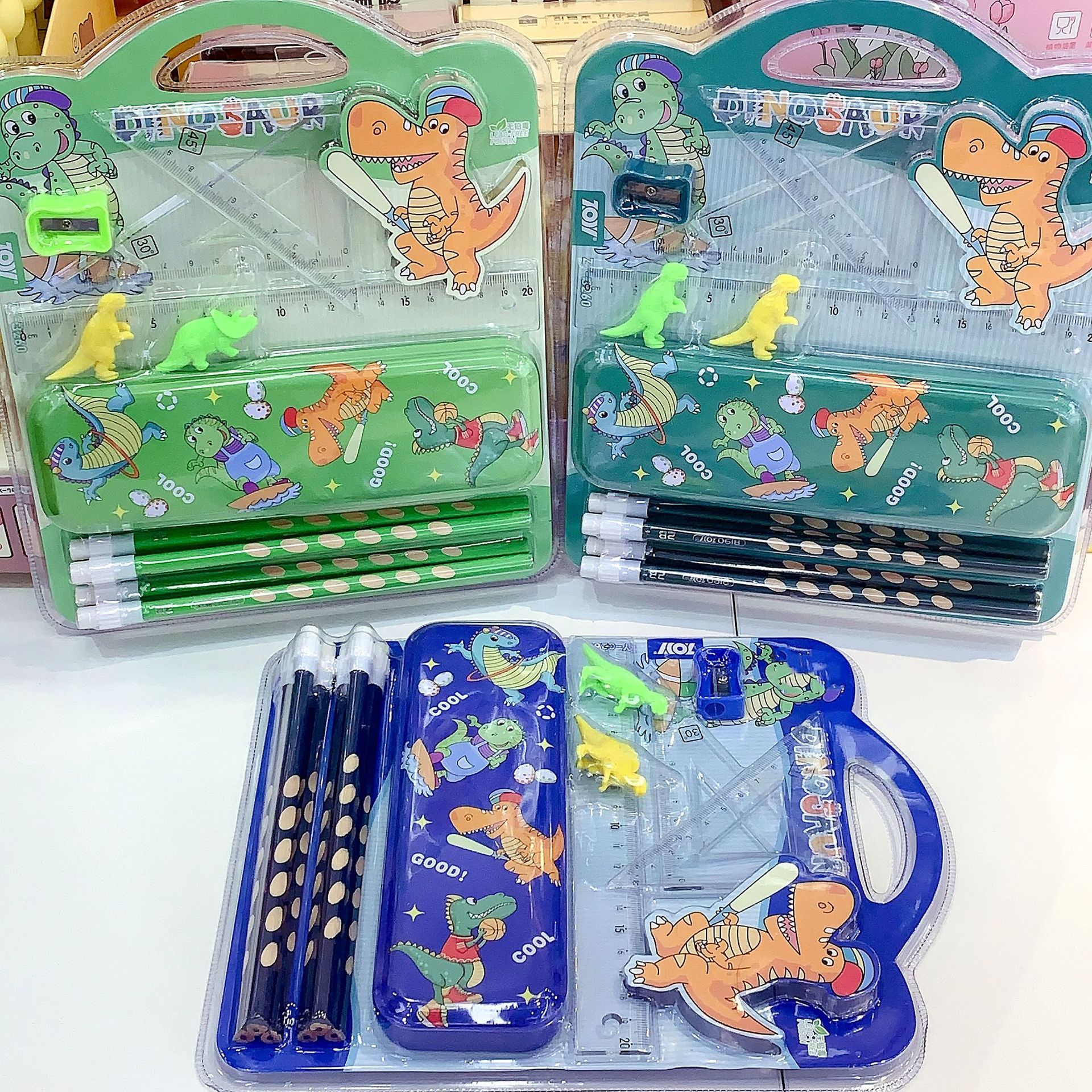 Cartoon Astronaut Children's Stationery Set with Pencil Case Ruler Eraser for Kids