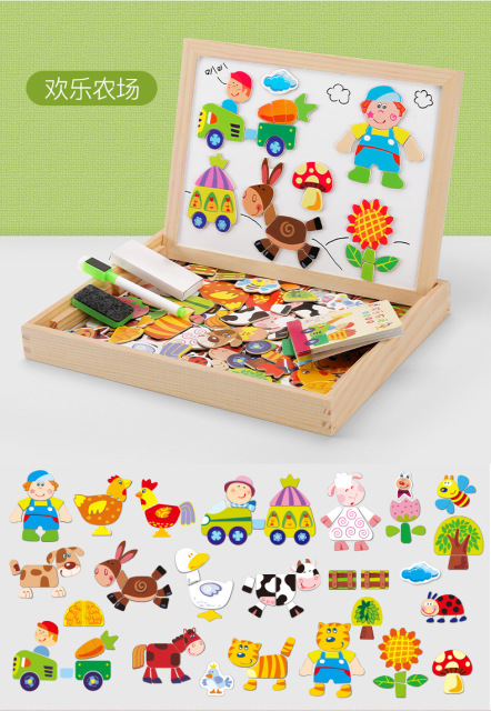 2021 Custom Wooden Toy 3d Magnetic Jigsaw Puzzle for Kids