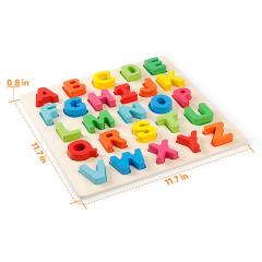 Letters Peg Board Montessori Jigsaw Puzzle Gift Sorting ABC Blocks Matching Game