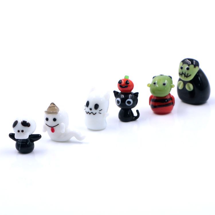 Hotsale New Mixed Styles Miniature Mini Halloween Glass Figures Figurine Ornament