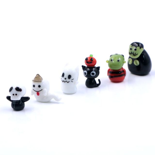 Hotsale New Mixed Styles Miniature Mini Halloween Glass Figures Figurine Ornament