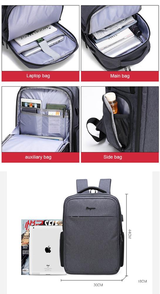 Custom Printed logo Usb Charging Backpack Multifunction Business Laptop Rucksack Bagpack for Men Casual Waterproof Backpack