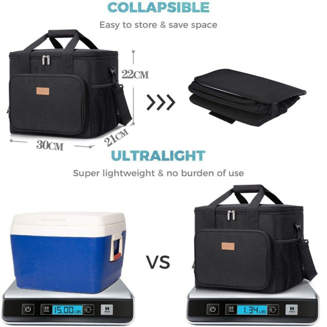 Factory Custom Logo Oxford Lunch Cooler Bag Insulated for Office Travel Picnic Thermal Bag OEM Portable Soft Tote Cooler Box