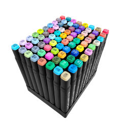Custom Logo Art Marker Pen Brush Set Wholesale 60/80/168/262 Colors Art Drawing Painting Marker Pen Stationery Set Color Pen Set
