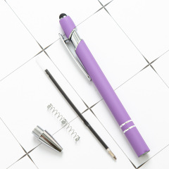 Custom Logo Pen Supplier Metal Rubber Ball Pen Gift OEM Custom Logo Promotional Touch Screen Ballpoint Pen With Logo