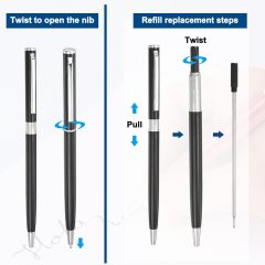 Custom Ballpen Wholesale Ballpoint Pen with logo Luxury Metal Ballpoint Pens Hotel Business Gift