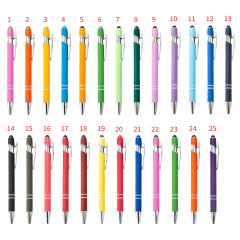 Custom Logo Pen Supplier Metal Rubber Ball Pen Gift OEM Custom Logo Promotional Touch Screen Ballpoint Pen With Logo