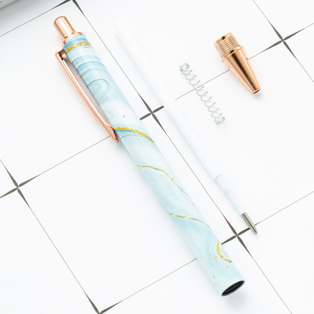 Promotional Rose Gold Ball Pen Luxury Advertise Ballpoint Pen Custom Rose Gold Pen With Logo Printed Pattern Christmas Style
