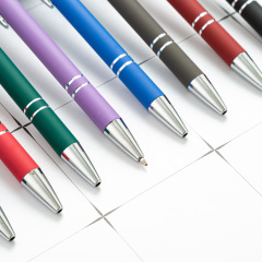 Custom Logo Pen Supplier Metal Rubber Ball Pen Gift OEM Custom Logo Promotional Touch Screen Ballpoint Pen With Logo