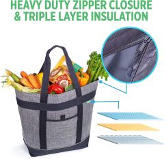 Custom Logo Foldable Food Delivery Bag Oxford Cooler Insulated Bag Travel Portable Tote Picnic Thermal Bag OEM Custom