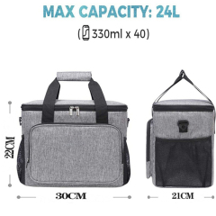 Factory Custom Logo Oxford Lunch Cooler Bag Insulated for Office Travel Picnic Thermal Bag OEM Portable Soft Tote Cooler Box