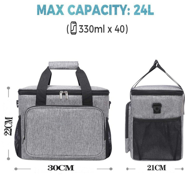 Factory Custom Logo Oxford Lunch Cooler Bag Insulated for Office Travel Picnic Thermal Bag OEM Portable Soft Tote Cooler Box