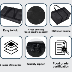 Custom Insulated Cooler Bag Portable With Logo Blank Cooler Lunch Bag for Food Reusable Thermal Insulated Cooler Bag Non Woven