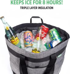 Custom Logo Foldable Food Delivery Bag Oxford Cooler Insulated Bag Travel Portable Tote Picnic Thermal Bag OEM Custom