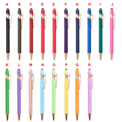 Custom Logo Pen Supplier Metal Rubber Ball Pen Gift OEM Custom Logo Promotional Touch Screen Ballpoint Pen With Logo
