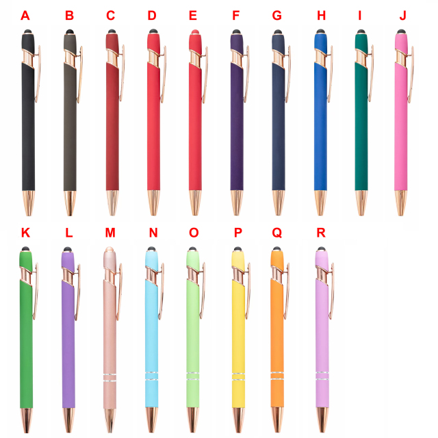 Custom Logo Pen Supplier Metal Rubber Ball Pen Gift OEM Custom Logo Promotional Touch Screen Ballpoint Pen With Logo