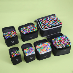 Custom Logo Art Marker Pen Brush Set Wholesale 60/80/168/262 Colors Art Drawing Painting Marker Pen Stationery Set Color Pen Set