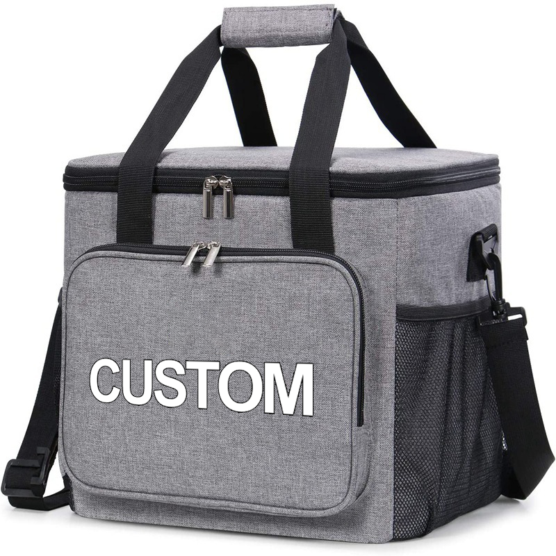 Factory Custom Logo Oxford Lunch Cooler Bag Insulated for Office Travel Picnic Thermal Bag OEM Portable Soft Tote Cooler Box