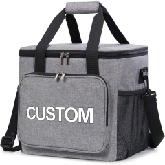 Factory Custom Logo Oxford Lunch Cooler Bag Insulated for Office Travel Picnic Thermal Bag OEM Portable Soft Tote Cooler Box