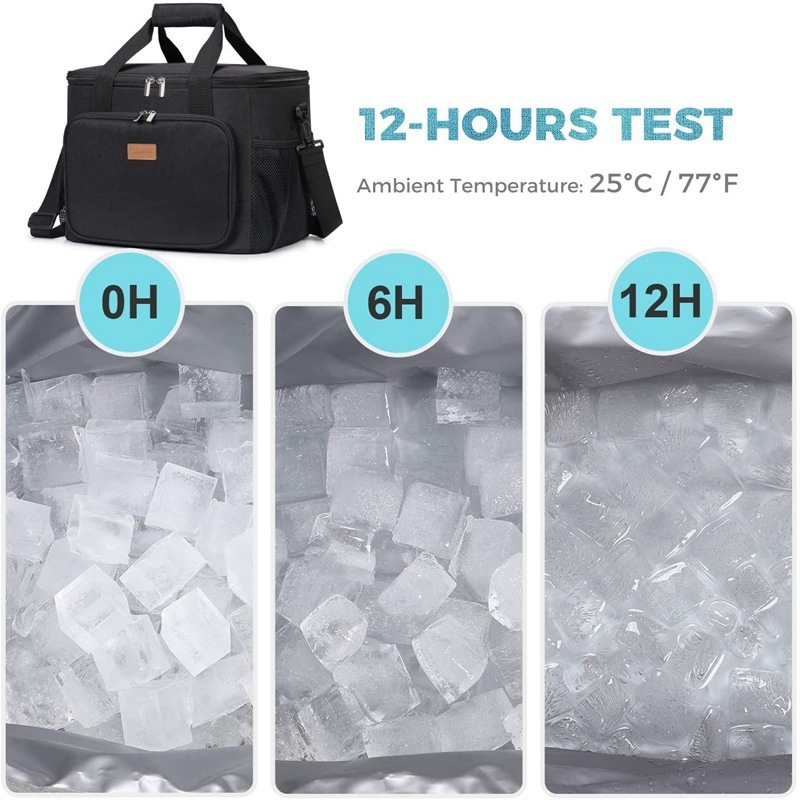 Factory Custom Logo Oxford Lunch Cooler Bag Insulated for Office Travel Picnic Thermal Bag OEM Portable Soft Tote Cooler Box