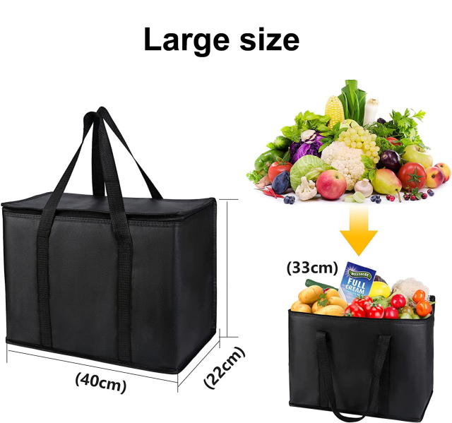 Custom Insulated Cooler Bag Portable With Logo Blank Cooler Lunch Bag for Food Reusable Thermal Insulated Cooler Bag Non Woven