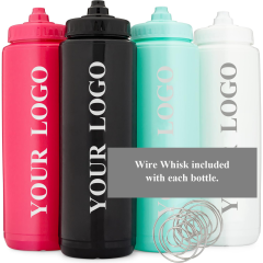 Hot Selling Outdoor Sports Water Bottle 32 oz Squeeze Water Bottle Cycling Water Bottle With Spherical Mixer Travel Drinking Set