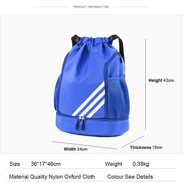 Factory Custom Promotion Drawstring Backpack Bag Oxford Bags Custom Logo Print Logo Drawstring Fitness Basketball Sports Storage
