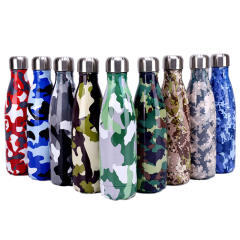 Custom Vacuum Insulated Cup Stainless Steel Sport Water Bottle With Custom Logo Pattern Custom Sports Cola Bottle