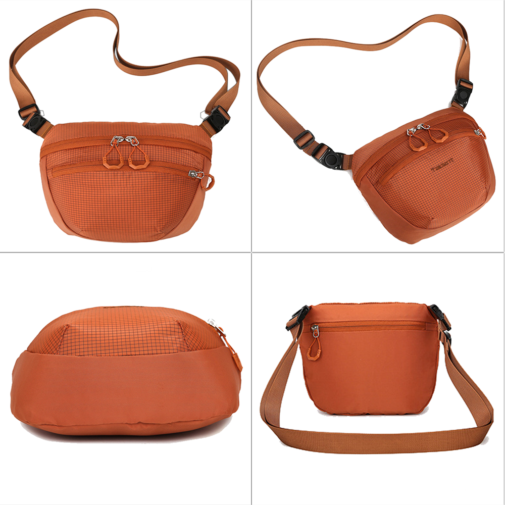 Cross-border Outdoor Sports Waterproof Nylon Shoulder Messenger Bag Hiking Crossbody Bag Custom logo