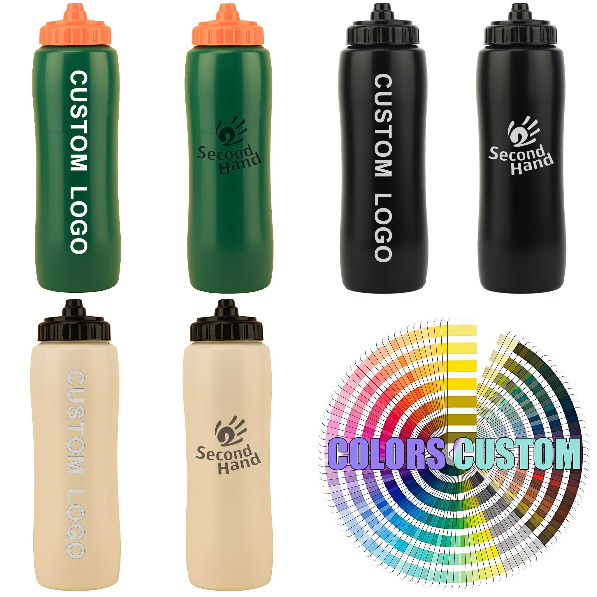 Wholesale Custom Logo 32oz 1000ml BPA Free Leak Proof Squeeze Bottle Sports Cycling  Water Bottle for Team Giveaways Gift