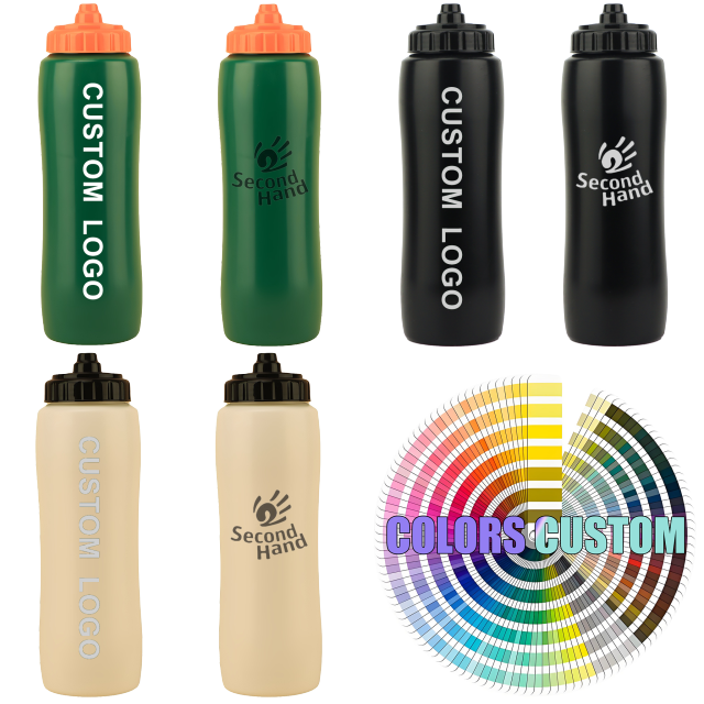 Wholesale Custom Logo 32oz 1000ml BPA Free Leak Proof Squeeze Bottle Sports Cycling  Water Bottle for Team Giveaways Gift