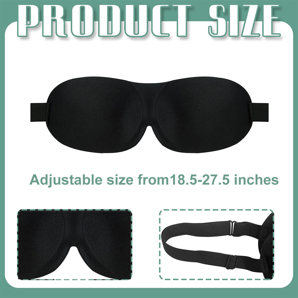 Wholesale Custom Logo 3D Contoured Blackout Sleep Eye Mask Zero Pressure Breathable Eye Mask for Corporate Promotional Gifts