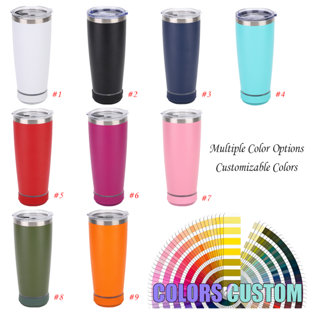 Factory Custom Car Cup with Engraving 20oz Drink Bottles Stainless Steel Coffee Mug Thermos Cup with Bluetooth Speaker