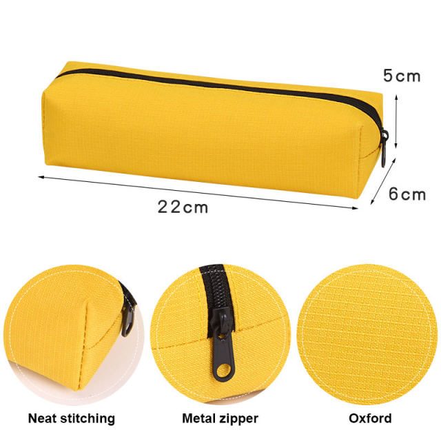 Custom Oxford Cloth Zipper Pencil Bag With Logo Wholesale Portable Stationery Storage Bag Pen Pouch Case for Promotional Gift