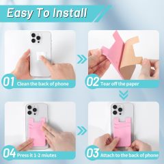 New Product Silicone Card Holder Back Sticker for Mobile Phone Custom Card Storage Containers Sticky Phone Card Holder with logo