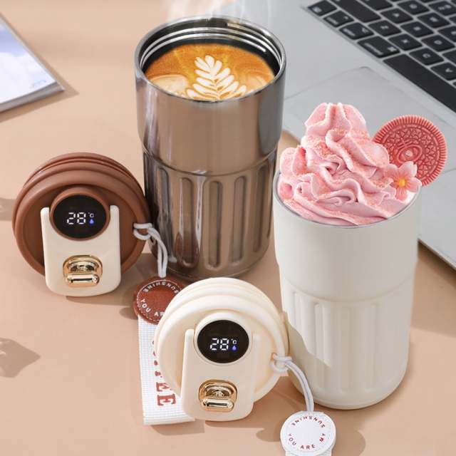 Factory Hot Sale Smart Digital 316Stainless Steel Mug Custom Double Insulated Coffee Milk Tea Cup With Logo Outdoor Water Bottle