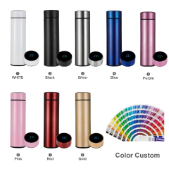 Wholesale Custom 16oz 17oz Smart Thermos with Temperature Water Bottle with Printing Logo Custom Packaging Business Gift Box