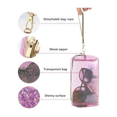 Promotional Custom Cosmetic Bag with logo Transparent PVC Cosmetic Bags Personalized Cosmetic Travel Bag