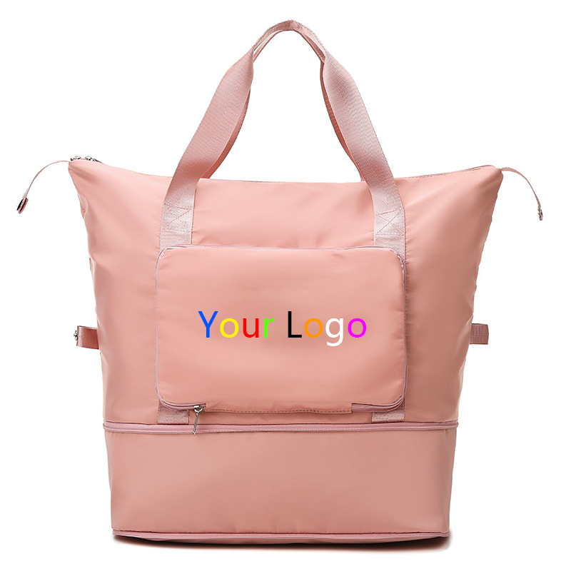Wholesale Custom Brand Logo Sports Gym Travel Bag Luggage Bag Waterproof Portable Folding Storage Bag Women Travelling Travel