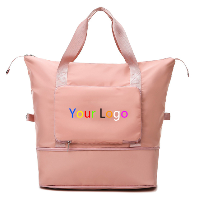 Wholesale Custom Brand Logo Sports Gym Travel Bag Luggage Bag Waterproof Portable Folding Storage Bag Women Travelling Travel