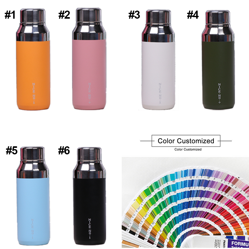 Custom Logo 400ml Matte Double Wall Vacuum Insulated Stainless Steel Travel Cup Outdoor Sports Bicycle Water Bottle Classic Gift