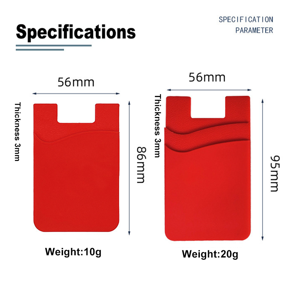 New Product Silicone Card Holder Back Sticker for Mobile Phone Custom Card Storage Containers Sticky Phone Card Holder with logo