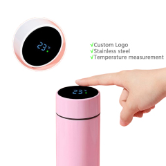 Wholesale Custom 16oz 17oz Smart Thermos with Temperature Water Bottle with Printing Logo Custom Packaging Business Gift Box