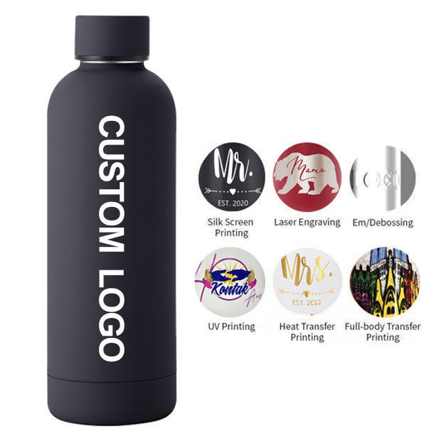 Factory Custom Water Bottle with Logo Borraccia Con logo Sport Drink Bottle Double Wall Stainless Steel Water Bottle Promotion