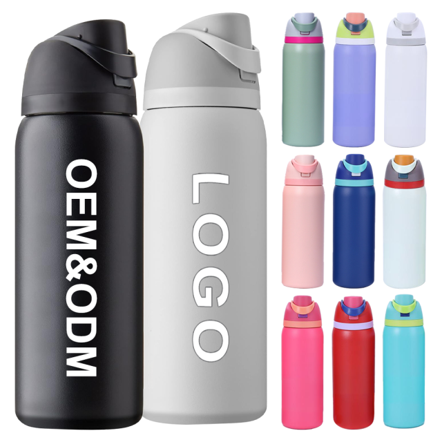 Promotional Gift 16oz Outdoor Sports Vacuum Insulated Flask Wholesale Customized Water Bottle Stainless Steel Thermos Cup