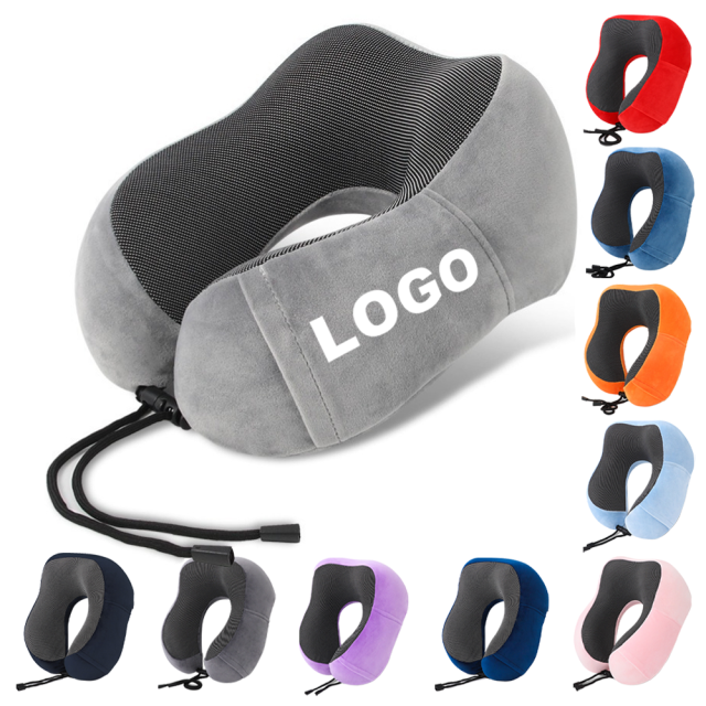 New Products U-shaped Neck Pillow with logo Ergonomic Memory Foam Pillow to Relieve Neck Pain Custom Travel Pillow for Airplane