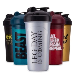 Customized Shaker Water Bottle Shaker Bottle Custom Gym Protein Bottles Print Logo Sport Plastic BPA Free Promotion