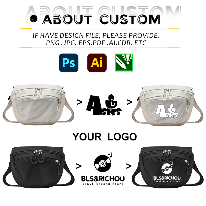 Cross-border Outdoor Sports Waterproof Nylon Shoulder Messenger Bag Hiking Crossbody Bag Custom logo