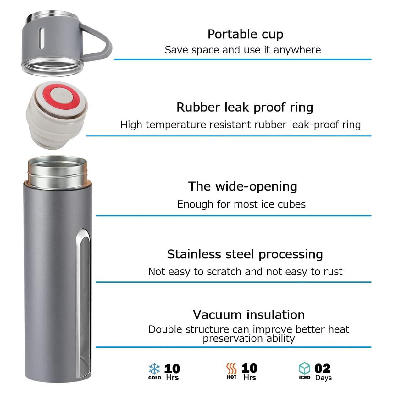 Customized Water Bottle with logo Stainless Steel Thermos Cup Vacuum Insulated Flask Promotional Business Gift Travel Mug